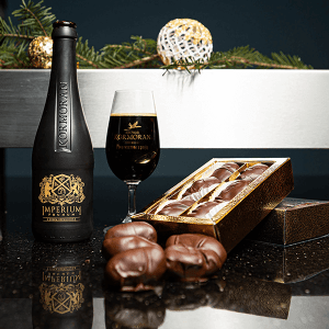 Imperium Pralinum - piwne czekoladki ze śliwki wędzonej marynowanej w Imperium Prunum