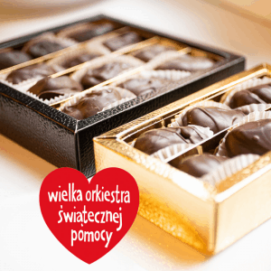Czekoladki na Imperium Pralinum na licytację Wielkiej Orkiestry Świątecznej Pomocy