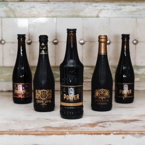 Portery wytwarzane przez Browar Kormoran - Imperium Prunum, Porter Warmiński, Porter Warmiński z Wiśnią, Cornus Lupus